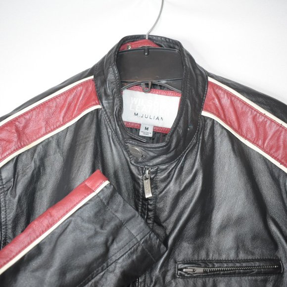 Wilson’s Leather M.Julian Motorcycle Jacket Medium - Picture 1 of 6